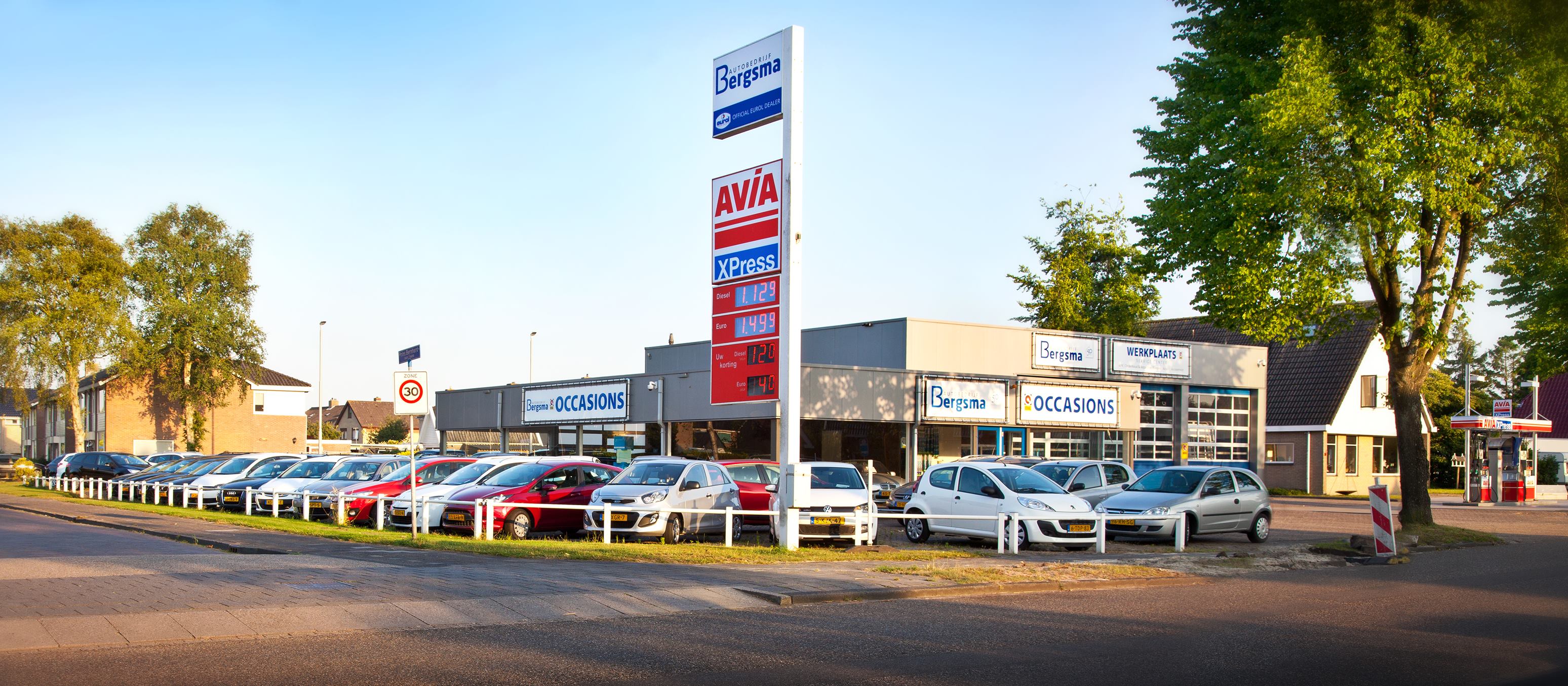 Autobedrijf Bergsma Occassions en Bovag werkplaats in Joure
